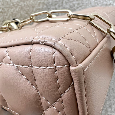 Dior Micro Lady D-Joy Bag in Rose des Vents Cannage Lambskin and LGHW (Model: S0910ONGE, Colour: M49P)