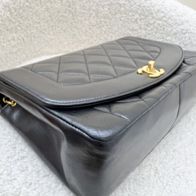 Chanel Medium Vintage Diana Flap in Black Lambskin and 24K GHW