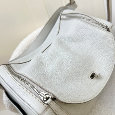 Hermes Lindy 30 in Gris Perle Clemence Leather and PHW