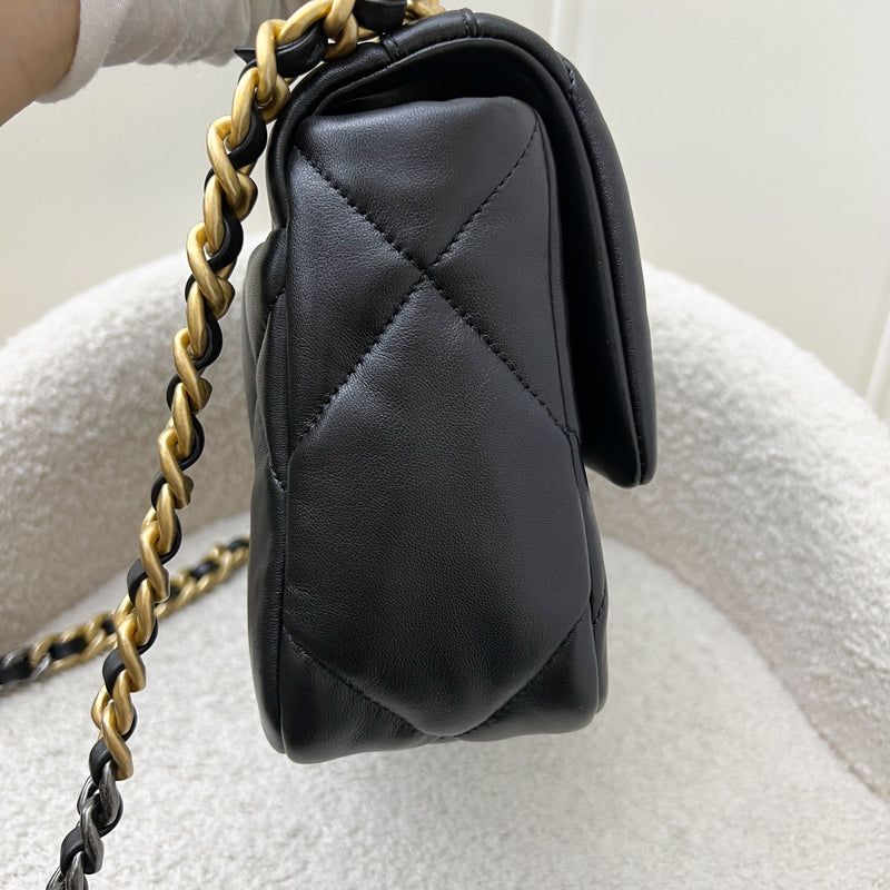 Chanel 19 Small Flap in Black Lambskin and 3-tone HW