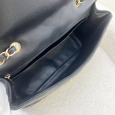 Chanel Classic Jumbo Single Flap SF in Black Caviar and GHW