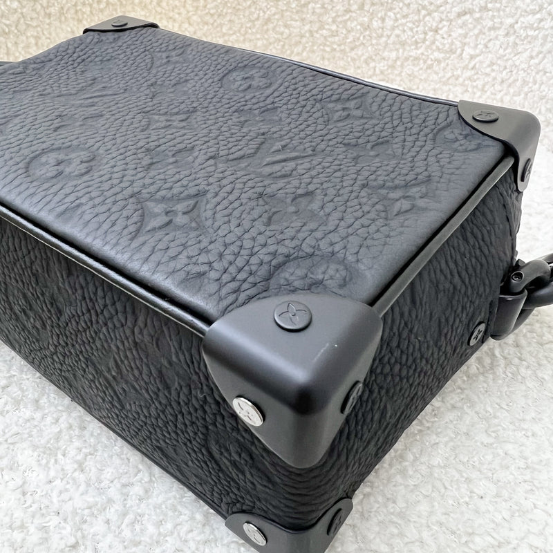 LV Mini Soft Trunk in Black Monogram Embossed Taurillon Calfskin and Black HW