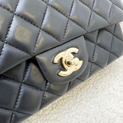 Chanel Classic Mini Rectangle in Black Lambskin and LGHW