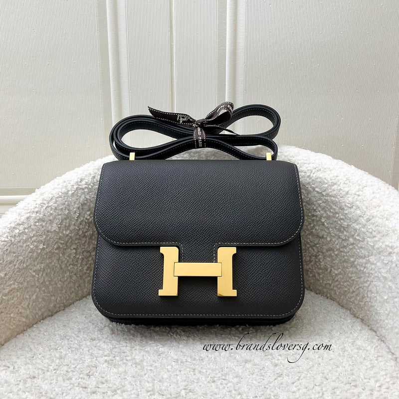 Hermes Constance 18 Mini (Mirror Version) in Graphite Epsom Leather and GHW