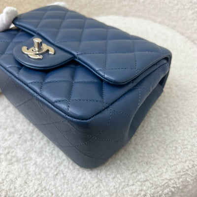 Chanel Classic Square Mini Flap in Blue Lambskin and SHW