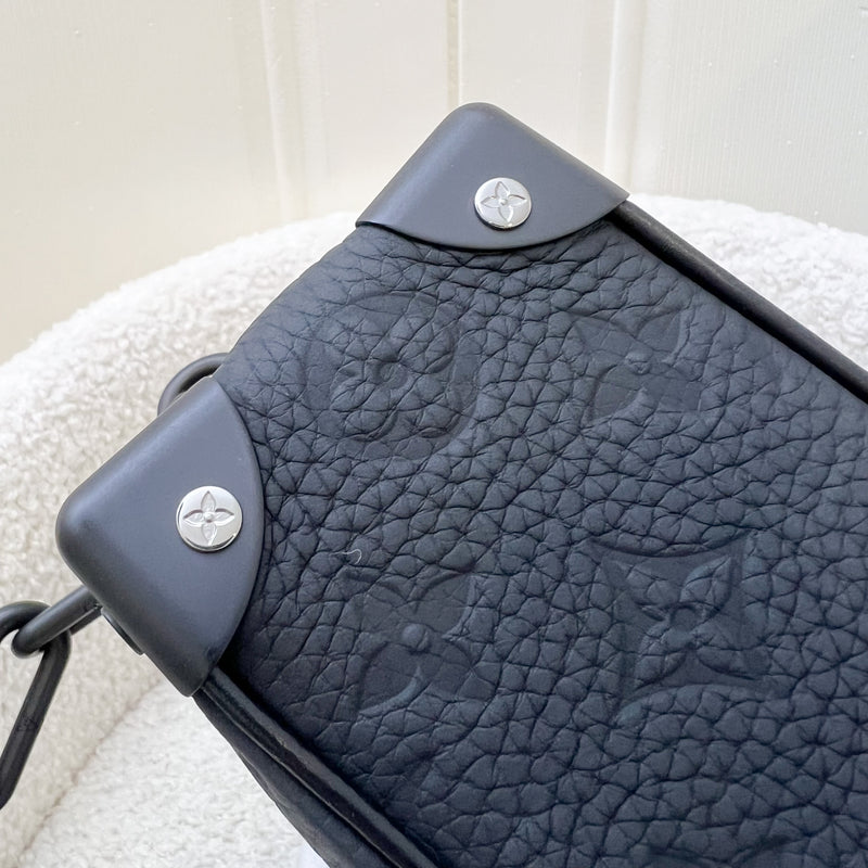 LV Mini Soft Trunk in Black Monogram Embossed Taurillon Calfskin and Black HW