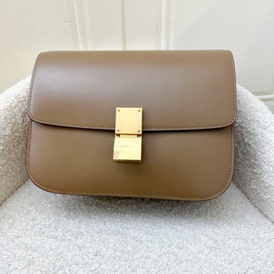 Celine Medium Classic Bag in Caramel Box Calfskin AGHW