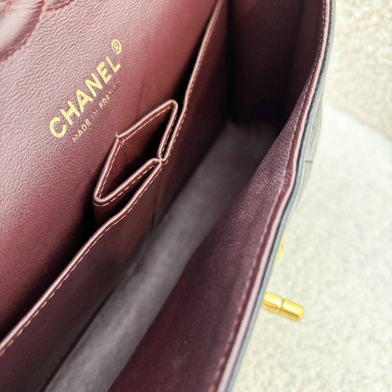 Chanel Medium Classic Flap CF in Black Lambskin and GHW