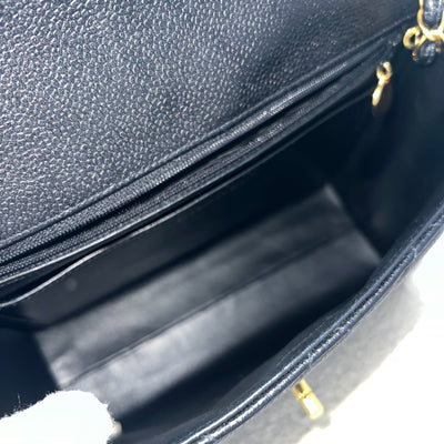 Chanel Vintage Medium Square Flap in Black Caviar and 24K GHW