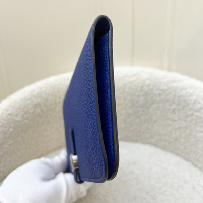 Hermes Dogon Duo Wallet in Blue Electric Togo and PHW