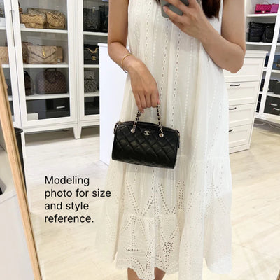 [Brand New - Local Set - 2025] Chanel 25P Bowling Bag in Black Caviar and LGHW (Model: AP4474)