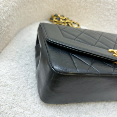 Chanel Small Vintage Diana Flap in Black Lambskin and 24K GHW