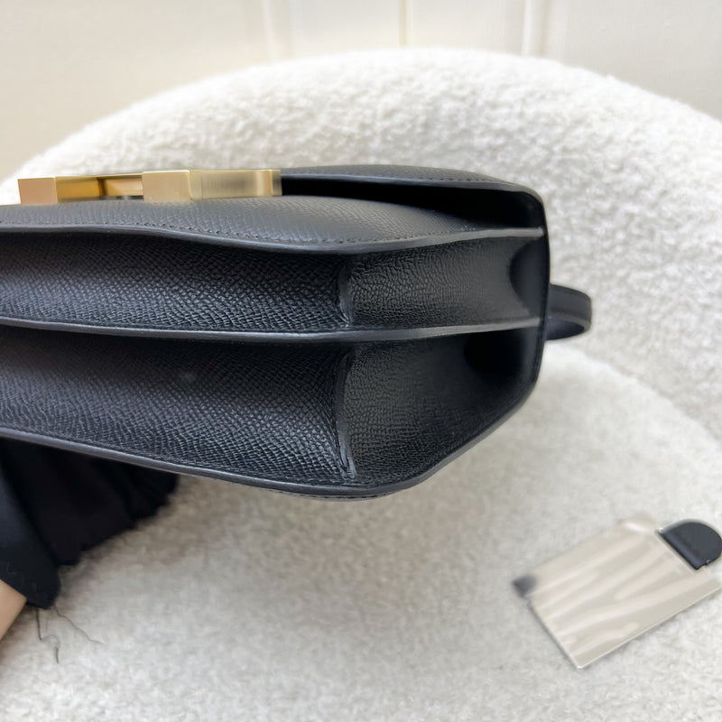 [Stamp K - July 2025] Hermes Constance 18 Mini (Mirror Version) in Noir Black Epsom Leather and Brushed GHW