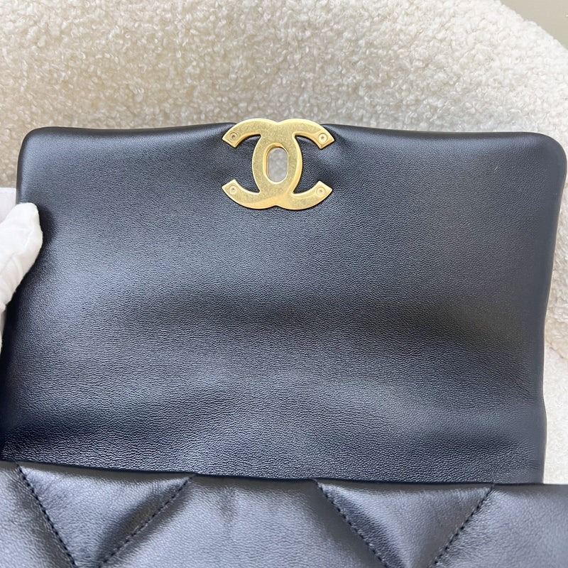 Chanel 19 Small Flap in Black Lambskin and 3-Tone HW