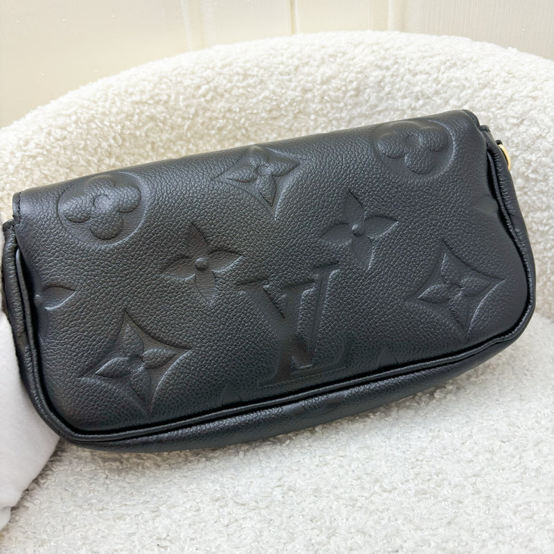 LV Wallet On Chain Ivy in Black Monogram Empreinte in GHW