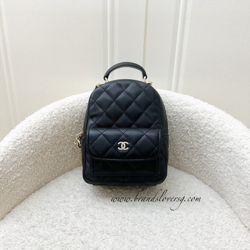 Chanel 24C Mini Backpack in Black Caviar and GHW