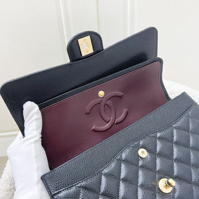 Chanel Medium Classic Flap CF in Black Caviar and GHW