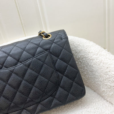 Chanel Medium Classic Flap CF in Black Caviar and 24K GHW