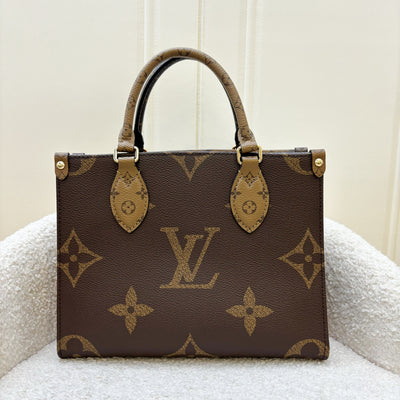 LV Onthego PM in Monogram and Reverse Monogram Canvas and GHW