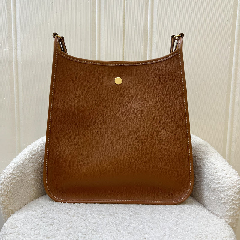 Hermes Vintage Vespa Messenger Bag in Gold Epsom Leather and GHW