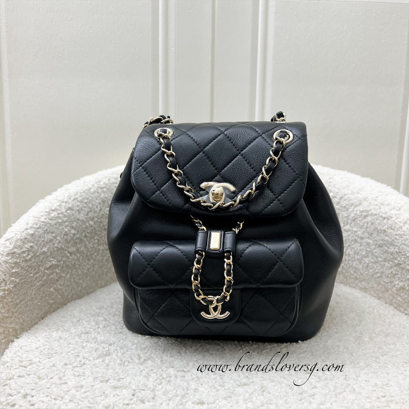 Chanel 23C Duma Mini Backpack in Black Calfskin and LGHW