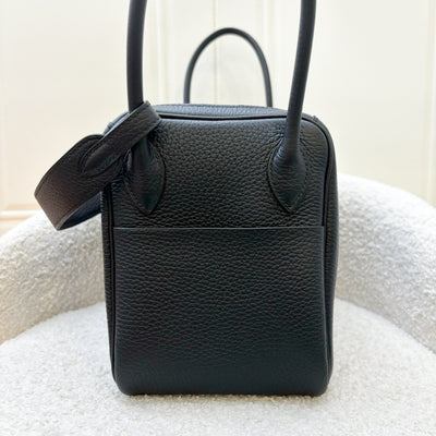 Hermes Lindy 26 in Noir Black Clemence Leather and PHW