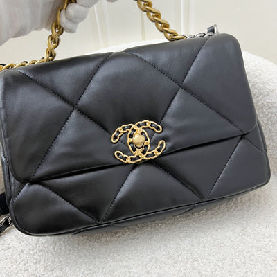 Chanel 19 Small Flap in Black Lambskin and 3-tone HW