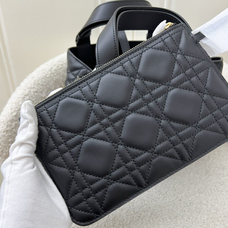 Dior Small Toujours Bag in Black Macrocannage Calfskin and LGHW