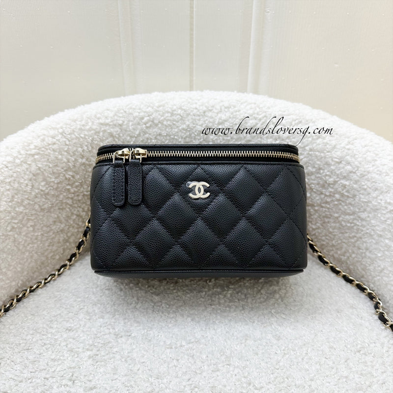 Chanel Classic Small Vanity in Black Caviar and LGHW