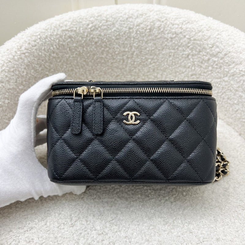 Chanel Classic Small Vanity in Black Caviar and LGHW