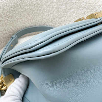 Chanel Small 20cm Boy Flap in Seafoam Lambskin and AGHW