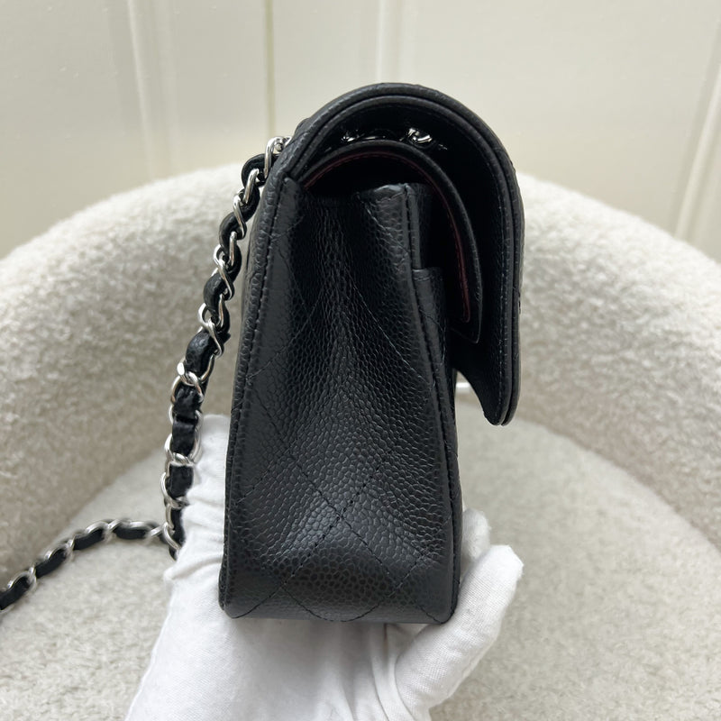 Chanel Small Classic Flap CF in Black Caviar and SHW