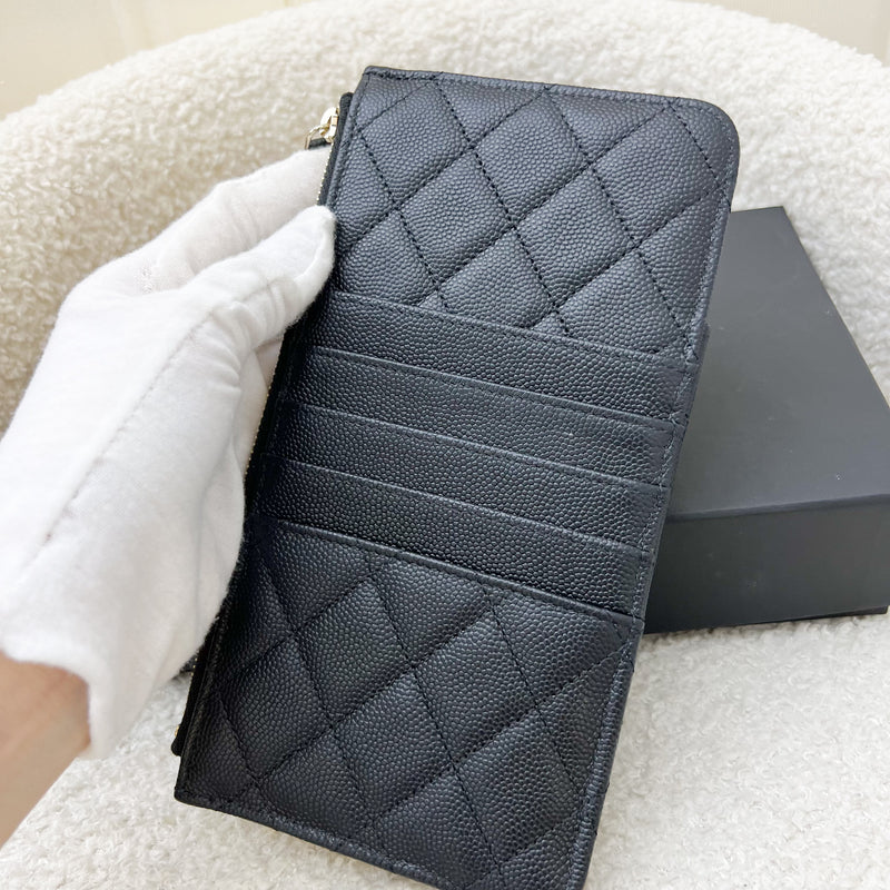 Chanel Classic Phone Pouch / Holder in Black Caviar LGHW