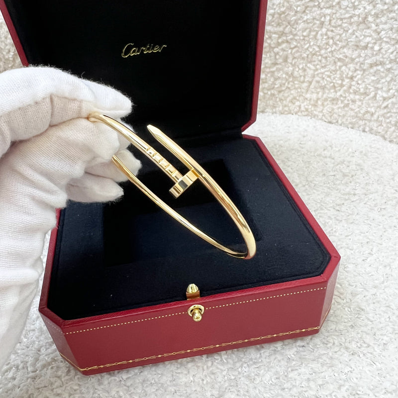 Cartier Juste Un Clou JUC Bracelet Small Model in 18K Yellow Gold Sz 17