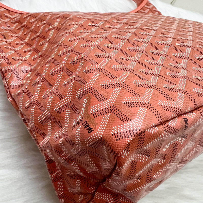 Goyard Boheme Hobo Bag in China Exclusive Limited Edition Coral Goyardine Canvas