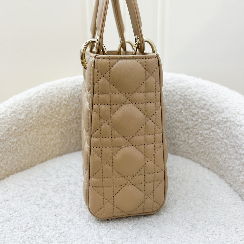 Dior Lady Dior ABCDior Small Bag in Biscuit Lambskin and LGHW