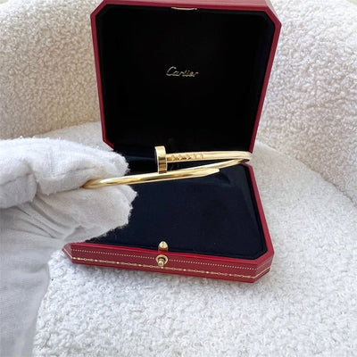 Cartier Juste Un Clou JUC SM Bracelet in 18K Yellow Gold Sz 16