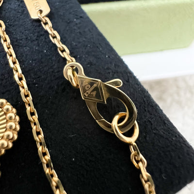 Van Cleef & Arpels VCA Vintage Alhambra Guilloché Pendant Necklace in 18K Yellow Gold (Ref: VCARP4KL00)