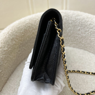 Chanel Classic Wallet on Chain WOC in Black Caviar and GHW