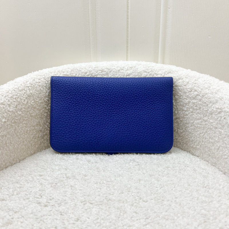 Hermes Dogon Duo Wallet in Blue Electric Togo and PHW