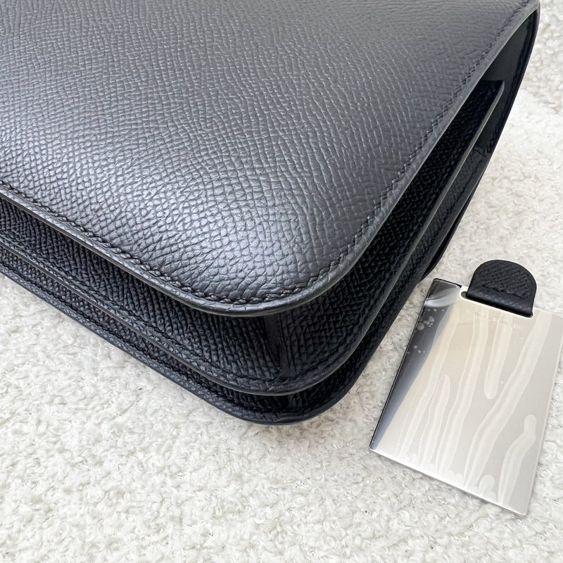 [Stamp K - July 2025] Hermes Constance 18 Mini (Mirror Version) in Noir Black Epsom Leather and Brushed GHW