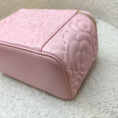 Chanel Small Vanity in Sakura Pink Camellia Leather and LGHW