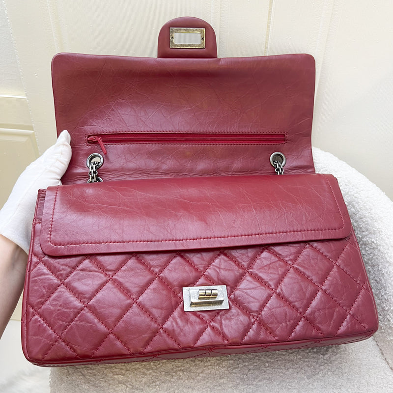 Chanel 2.55 Reissue 227 Maxi Flap in Red Distressed Calfskin and RHW