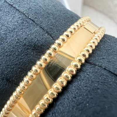 Van Cleef & Arpels VCA Perlee Signature Bracelet Small Model in 18K Yellow Gold, Size 16