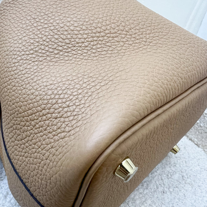 Hermes Picotin 18 in Chai Clemence Leather and GHW