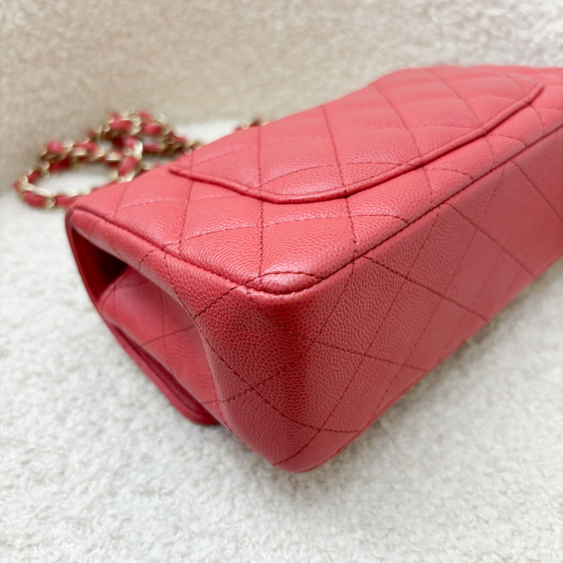 Chanel Classic Mini Rectangle Flap in 17C Dark Pink Caviar LGHW