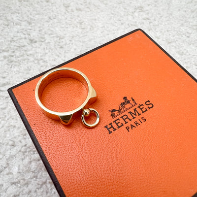 Hermes Bague Collier De Chien CDC H PM Ring in 18K Rose Gold Sz 54