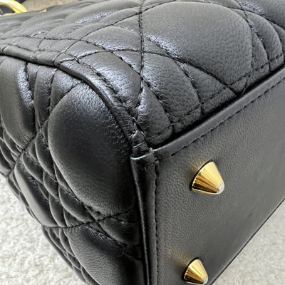 Dior Medium Lady Dior in Black Lambskin and GHW