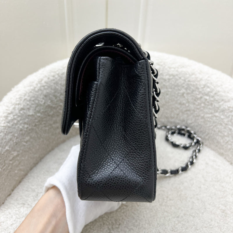 Chanel Small Classic Flap CF in Black Caviar and SHW