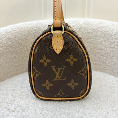 LV Nano Speedy in Monogram Canvas GHW (Non-detachable Strap Version)